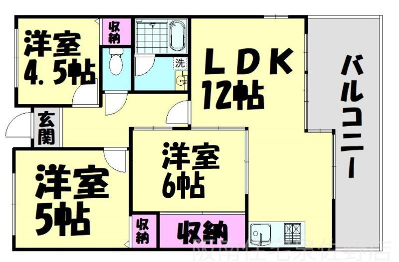 ピアコートU(3LDK/2階)の間取り写真