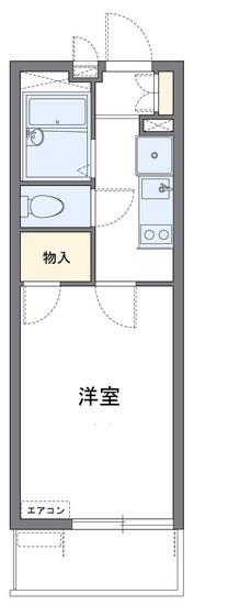 レオパレスコモディタ(1K/1階)の間取り写真