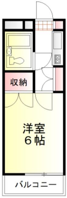 シティパレス八幡(1K/1階)の間取り写真