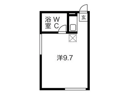 ネバーランド パートI(ワンルーム/2階)の間取り写真