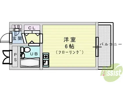 M&Tエサカ(ワンルーム/3階)の間取り写真