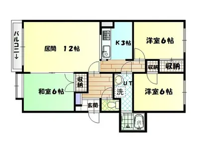 グレイトピアレジデンス(3LDK/2階)の間取り写真