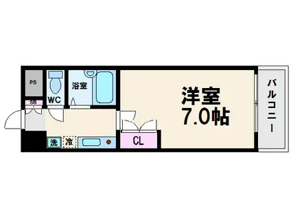 WOBレマーニ阪南町(1K/2階)の間取り写真