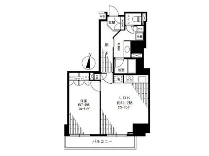 フィールA渋谷(1LDK/8階)の間取り写真