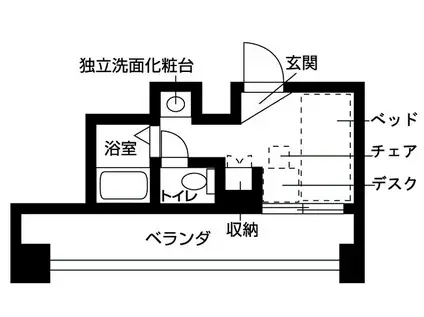 キャンパスヴィレッジ椎名町(ワンルーム/5階)の間取り写真