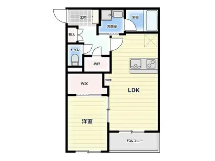 アベニュー(1LDK/4階)の間取り写真