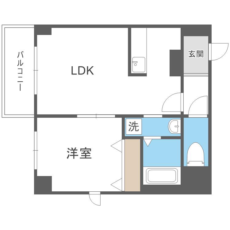フォレスタ(1LDK/7階)の間取り写真