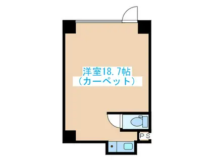 シルヴァン片平(ワンルーム/1階)の間取り写真