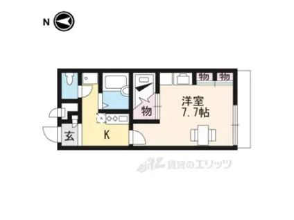 レオパレス鹿道(1K/1階)の間取り写真