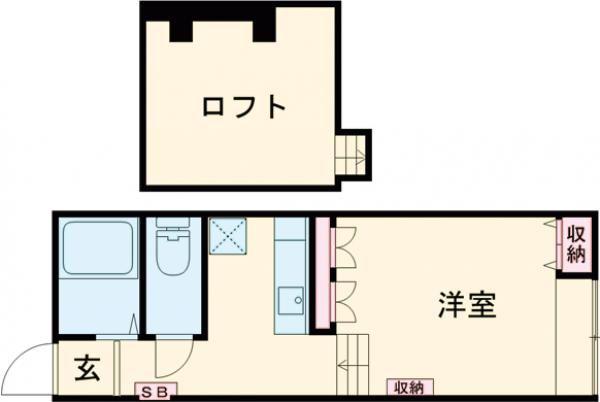 MANSEKI 2(ワンルーム/2階)の間取り写真