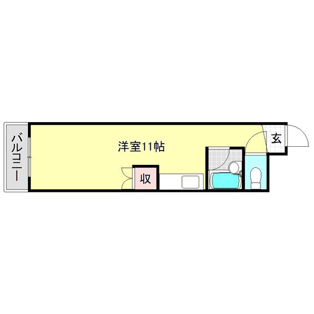シティハイツ(ワンルーム/5階)の間取り写真