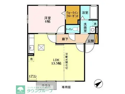 ル・マリアージュ(1LDK/1階)の間取り写真