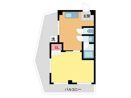 ライフシティサカイ(1DK/2階)の間取り写真