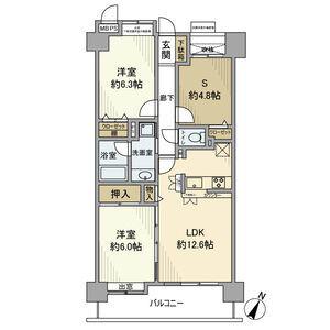 ライオンズマンション大宮宮原(2SLDK/2階)の間取り写真