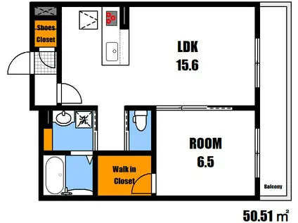 PRATERIA プラテリア(1LDK/1階)の間取り写真