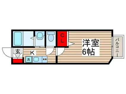 MAISON EF(1K/1階)の間取り写真