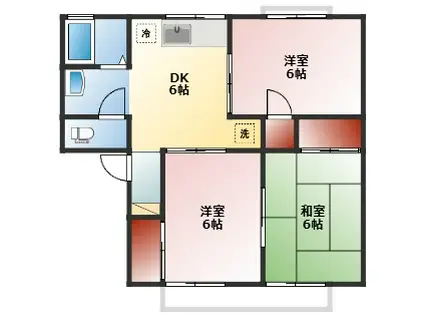 エスポワール佐藤A(3DK/2階)の間取り写真