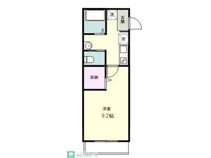 オークウェル新座(1K/1階)の間取り写真