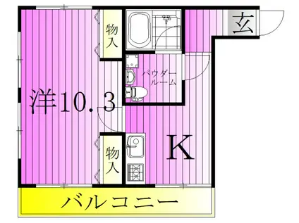 グランズレジデンス梅田(1K/3階)の間取り写真