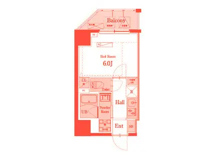 ラグゼナ横浜鶴見(1K/3階)の間取り写真