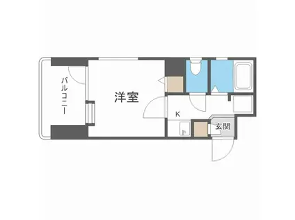 ダイナコート六本松II(1K/8階)の間取り写真