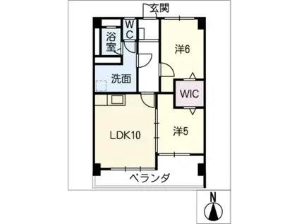 大羽マンション(3DK/4階)の間取り写真