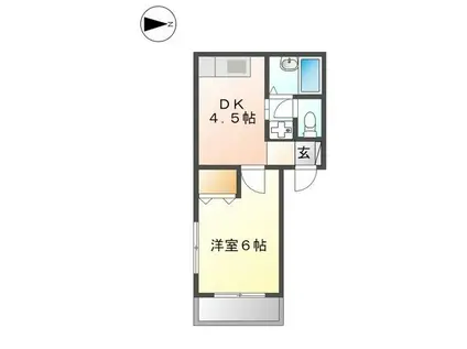 ハイツみゆき(1DK/1階)の間取り写真