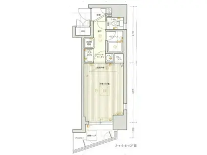 エステムコート神戸・県庁前(1K/11階)の間取り写真