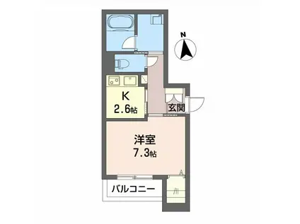 シャーメゾン アーブル(1K/2階)の間取り写真
