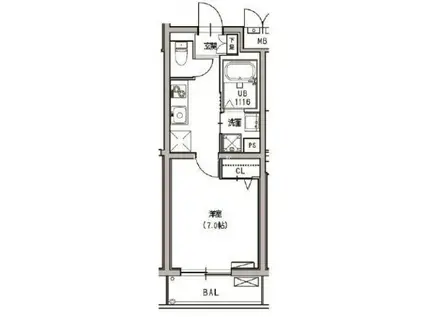 MDM早稲田(1K/3階)の間取り写真