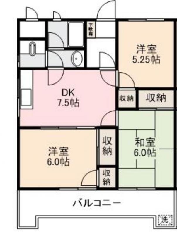 大塚マンション(3DK/2階)の間取り写真