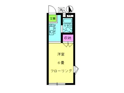 エスポアール戸山II(ワンルーム/1階)の間取り写真