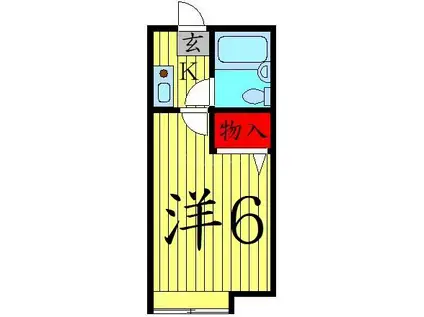 ワシントンハイツ(1K/2階)の間取り写真