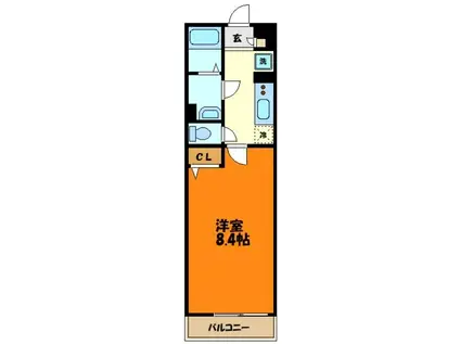 リブリ小倉東(1K/1階)の間取り写真