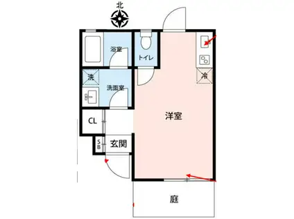 トゥーストーリーズ(1DK/1階)の間取り写真