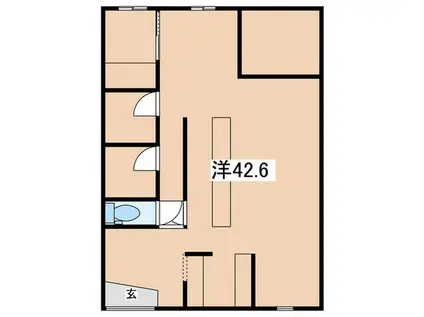 野口ハイツ(ワンルーム/1階)の間取り写真