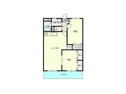 サンモール(2LDK/3階)の間取り写真