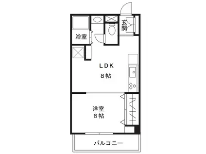 ロジェルSUENAGA(1LDK/4階)の間取り写真