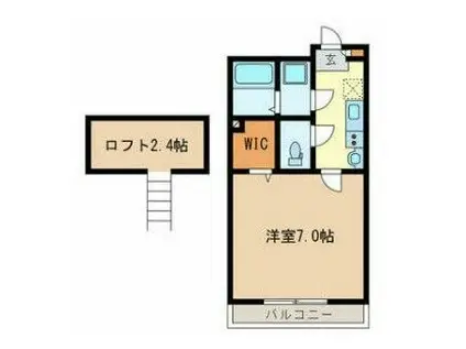 REVE西川口(1K/3階)の間取り写真