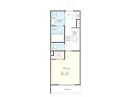 エーフラット入谷(1K/1階)の間取り写真