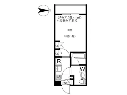 アジールコート東高円寺(1K/3階)の間取り写真