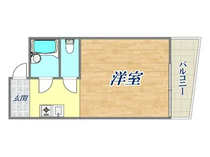 エナブル笠屋(1K/3階)の間取り写真