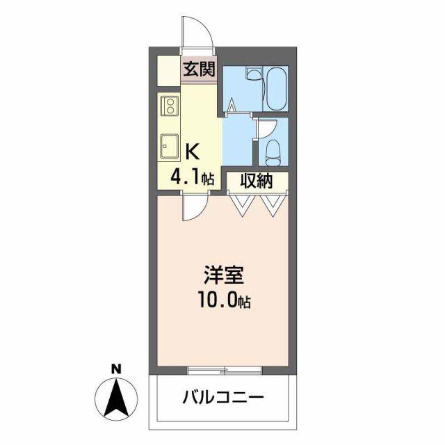 サンライズファミリア III(1K/2階)の間取り写真