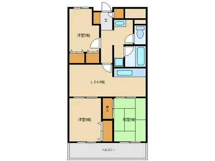 トーカド宮崎台(3LDK/3階)の間取り写真