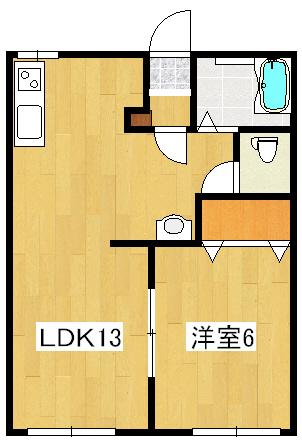 ヴィラリエゾン(1LDK/2階)の間取り写真