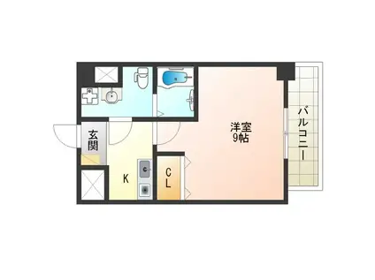 エスリード福島駅前第2(1K/8階)の間取り写真