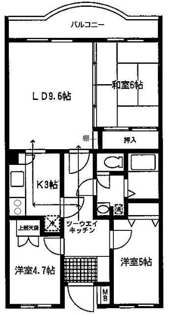 STAGE21(3LDK/3階)の間取り写真