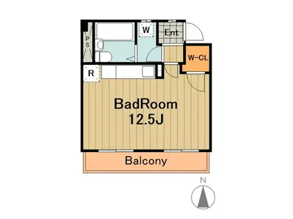 カルチャーバレー唐木田1(ワンルーム/4階)の間取り写真