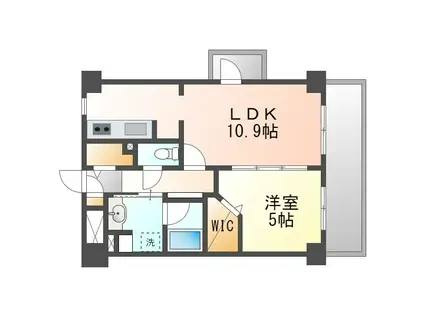 HABITATION DAIWA(1LDK/5階)の間取り写真