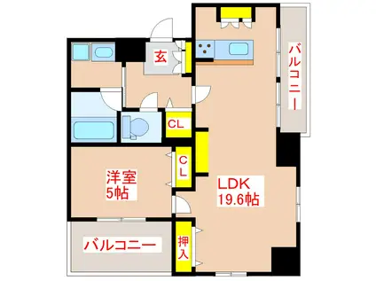 MAISON DE N (1LDK/6階)の間取り写真